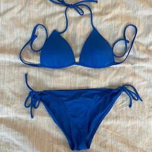Op Blue Push Up String Bikini, Medium (7-9)